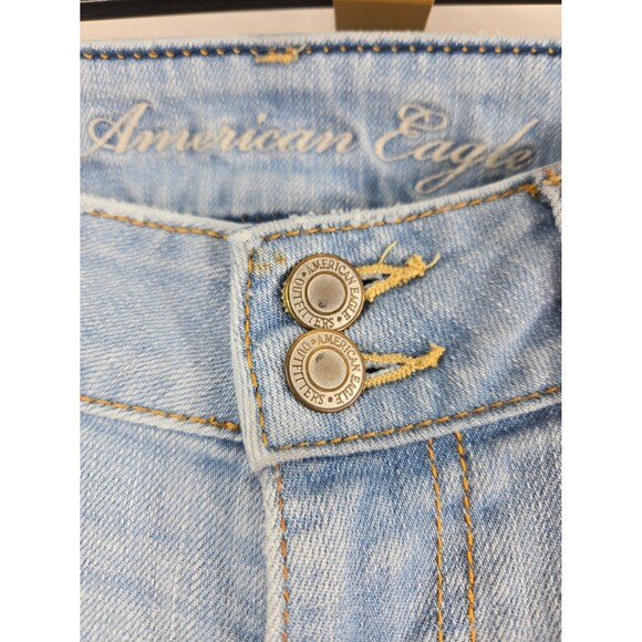 Y2K American Eagle Artist Jeans Low Rise Flared Bootcut Light Wash Size 6 SHORT - Picture 3 of 12